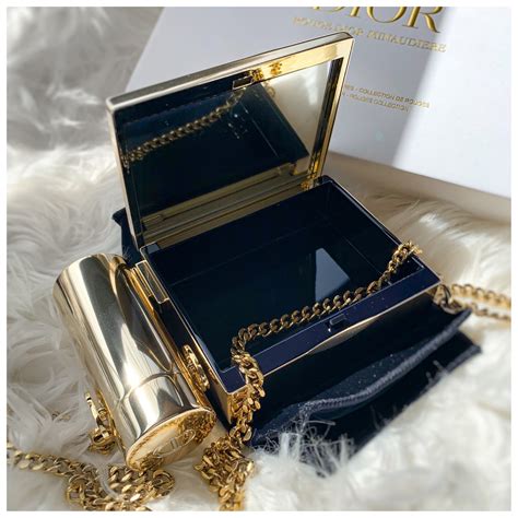 dior lipstick clutch bag gold|dior lipstick clutch gold.